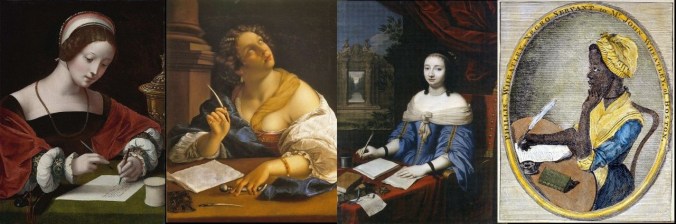 Classic art images of women writing